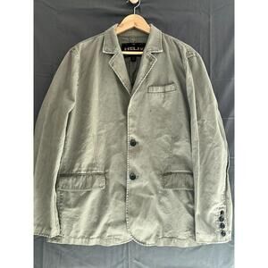 HELIX Casual Blazer – Light Gray Cotton Blend, 2-Button, XL, Relaxed Fit